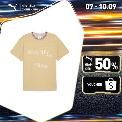 Áo Thun Thời Trang PUMA Nam x KIDSUPER GRAPHIC Tee Pebble Path Màu Be