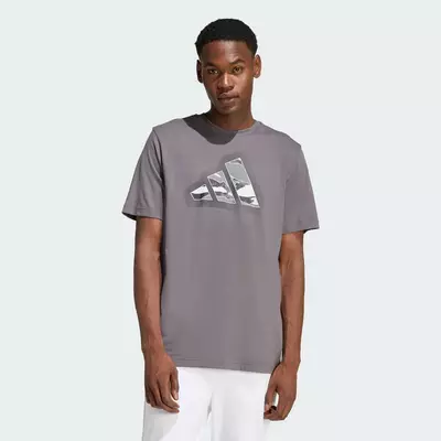 adidas Phong cách sống ÁO THUN IN HÌNH LOGO RẰN RI HIỆN ĐẠI Nam Xám JZ7494