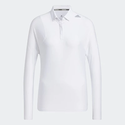 adidas Đánh gôn Áo Polo Co Giãn Dài Tay Nữ trắng HG1692