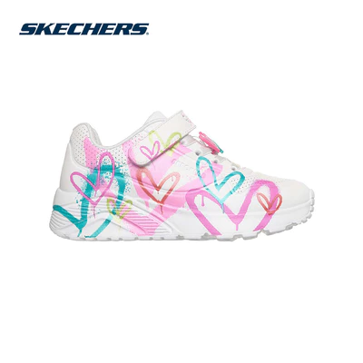 Giày Thể Thao Bé Gái Skechers Street UNO Lite Heart Status - 314966L-WMLT Air-Cooled Memory Foam