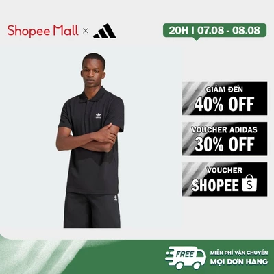 [Duy nhất 8.8 - VOUCHER 30%]adidas Phong cách sống Áo Thun Polo Ba Lá Essentials Nam Đen JD2439