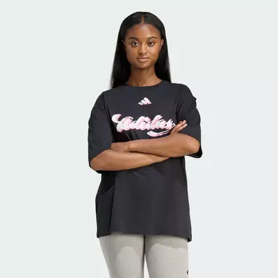 adidas Phong cách sống ÁO THUN GRAPHIC HOUSE OF TIRO Nữ Đen KB7170