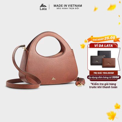 Túi Lata (Thời trang nữ đi chơi size 23 - Túi đeo chéo da HN133)