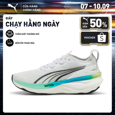 Giày Chạy Bộ PUMA Nữ ForeverRun NITRO 2 Wns White-Mint Melt Màu Trắng