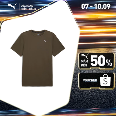 Áo Thun Tập Luyện PUMA Nam PERFORMANCE SS TEE M Dark Olive Màu Xanh Lá