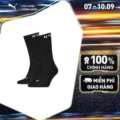 Bộ 2 Đôi Vớ Thời Trang PUMA Unisex x HYROX Everday crew so black Màu Đen