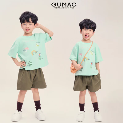 Áo Thun Trẻ Em GUMAC Form Suông In Artwork Cotton 2C Mềm Mát Street Style ATKG04087
