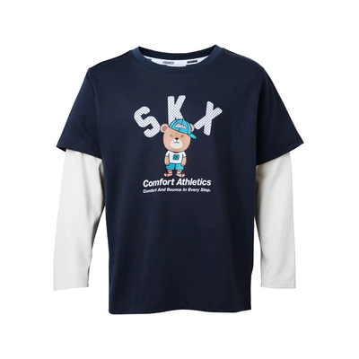 Áo Thun Tay Dài Bé Trai Skechers Comfort Athletic Long Sleeve Tee - SL424B659-DKG1 Online Sale