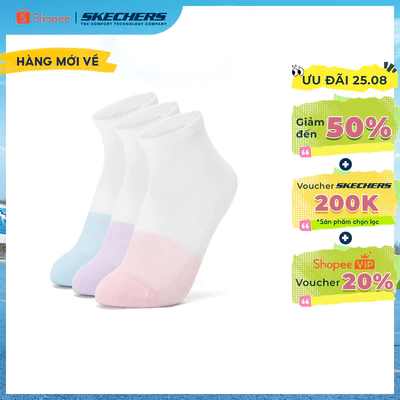 Vớ Thể Thao Trẻ Em Skechers Socks Quarter Socks (3 Pairs) - L226K043-06J3