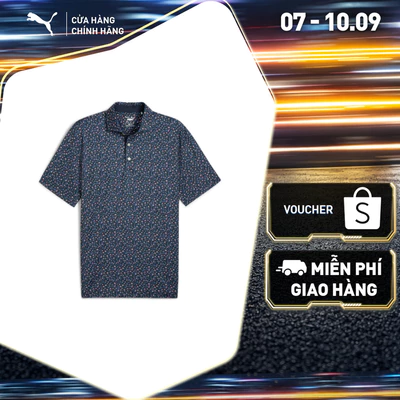 Áo Thun Thể Thao Golf PUMA Nam MATTR Soto Polo Deep Navy-Mauved Out Màu Xanh