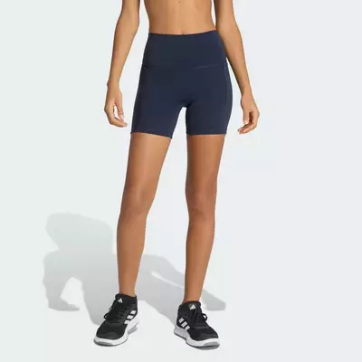 adidas Gym & Training Quần Legging Ngắn 3 Stripes Studio All Me Booty Nữ Màu xanh da trời KV4681