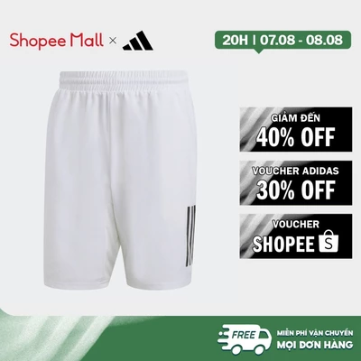 [Duy nhất 8.8 - VOUCHER 30%]adidas Quần vợt & Padel Tennis Quần Short Tennis 3 Sọc Club Nam trắng HS3251