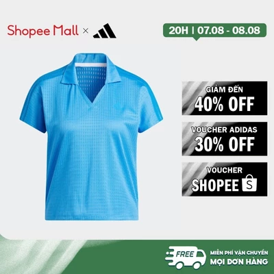 [Duy nhất 8.8 - VOUCHER 30%]adidas Đánh gôn Áo Polo 3 Sọc Nữ Màu xanh da trời HG6945