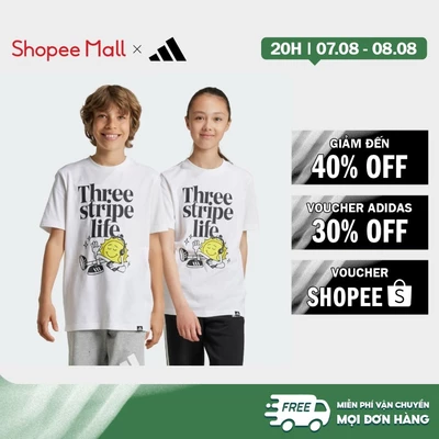 [Duy nhất 8.8 - VOUCHER 30%]adidas Phong cách sống Áo Thun Graphic Positivity Table Trẻ em trắng IW2477