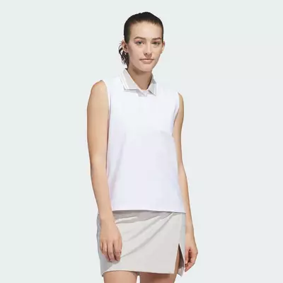 adidas Đánh gôn Áo Polo Không Tay Twistknit Beyond The Course Nữ trắng KE3678