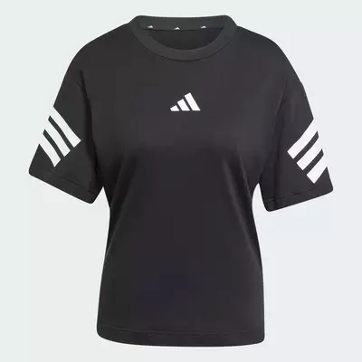 adidas Phong cách sống Áo Thun 3 Sọc Future Icons Nữ Đen JE0237