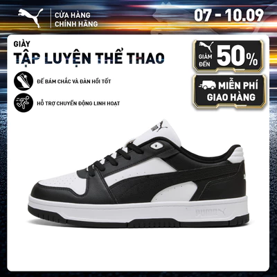 Giày Thể Thao PUMA Unisex Rebound Slam Lo Black-White Màu Đen