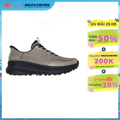 Giày Thể Thao Nam Skechers Slip-ins Outdoor Switch Back Mist Địa Hình - 237685-TPBK Air-Cooled Memory Foam
