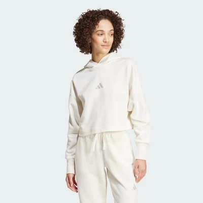 adidas Phong cách sống Áo Hoodie 3 Sọc Vải Thun Da Cá ALL SZN Nữ trắng IW1131
