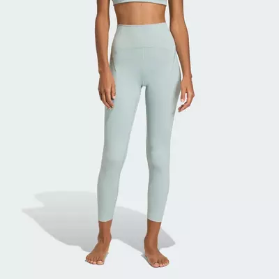 adidas Gym & Training Quần Legging 7/8 Luxe All Me Nữ màu xanh lá JZ4951