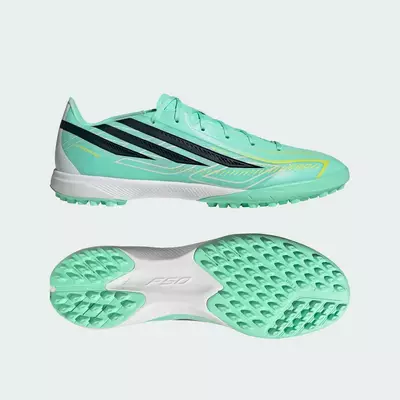 adidas Bóng đá Giày Bóng Đá cho Sân Cỏ Nhân Tạo Turf F50 HYPERFAST LEAGUE Unisex màu xanh lá KJ3435