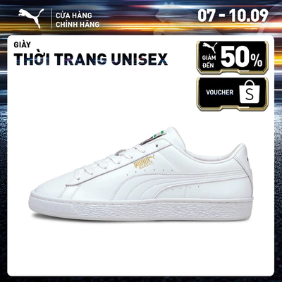 Giày Thời Trang PUMA Unisex Basket Classic XXI Màu Trắng