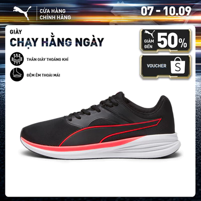 Giày Chạy Bộ PUMA Unisex Transport Black-Fire Orchid Màu Đen