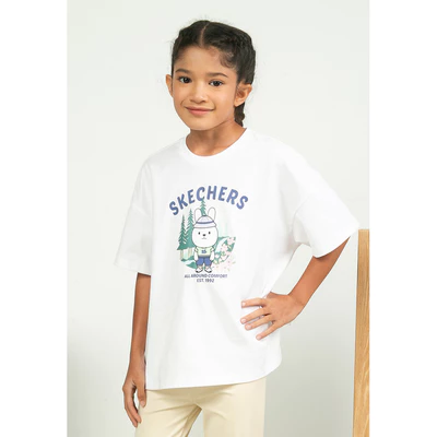 Áo Thun Tay Ngắn Bé Gái Skechers Urban Outdoor Short Sleeve Tee - SL325G273-0019 Online Sale