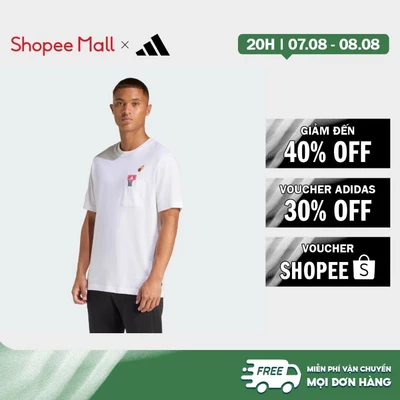 [Duy nhất 8.8 - VOUCHER 30%]adidas Phong cách sống ÁO THUN GRAPHIC BÓNG RỔ THÊU MINI Nam trắng KB2527