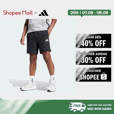 [Duy nhất 8.8 - VOUCHER 30%]adidas Lifestyle Essential 3-Stripes French Terry Shorts Men Black JE6414