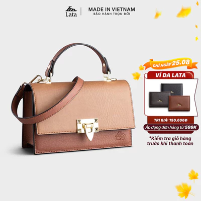 Túi Lata (Thời trang nữ dự tiệc phối khóa - Túi đeo chéo da HN86)
