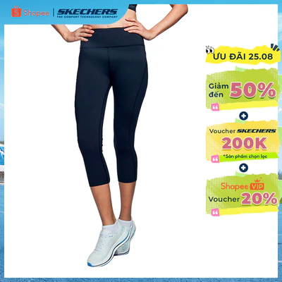 Quần Lửng Thể Thao Nữ Skechers Fitness Performance Capri-SP324W678-002K Online Sale