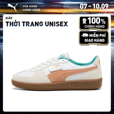 Giày Thời Trang PUMA Unisex Palermo Lth White-Cinnabar Màu Trắng