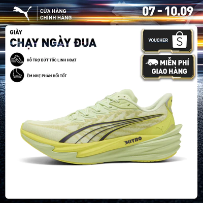 Giày Chạy Bộ PUMA Nam Deviate NITRO 4 Apple Spritz-Lux Lime Màu Xanh Lá