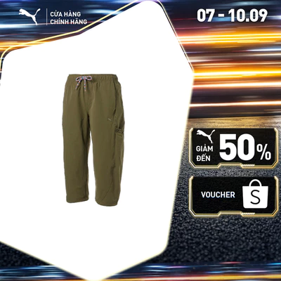 Quần Thời Trang PUMA Nữ 3/4 Woven Pants burnt olive Màu Xanh Lá