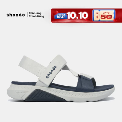 Giày Sandal Nam Nữ Shondo F7R Quai Chéo Thể Thao Đi Học Đi Chơi Xám Rêu Xanh Dương F7R2435