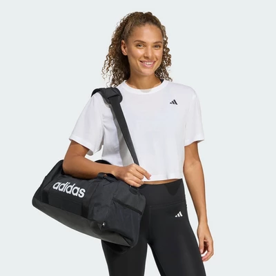 adidas Phong cách sống Túi Duffel Linear Cỡ Nhỏ Unisex Đen JE8343