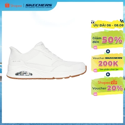 Giày Thể Thao Nam Skechers Slip-Ins Street Uno Banksia-183022-WHT Air-Cooled Memory Foam