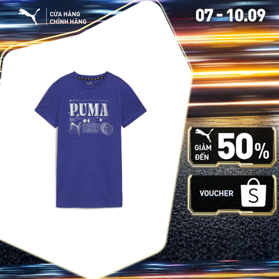 Áo Thun Tập Luyện PUMA Nữ Women Concept Tee Lapis Lazuli Màu Xanh