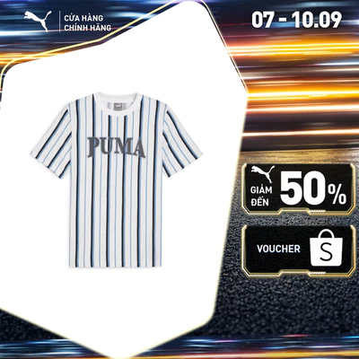 Áo Thun Tay Ngắn Thời Trang PUMA Nam SQUAD AOP Tee White Màu Trắng