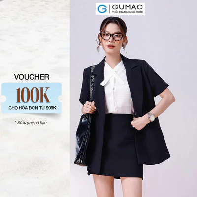 Áo Blazer nữ GUMAC tay ngắn  OWE08073