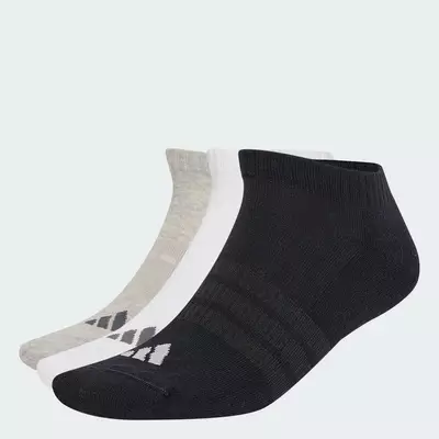 adidas Phong cách sống Bộ 3 Đôi Tất Cổ Thấp Lót Đệm adidas Essentials Unisex Xám KR7123