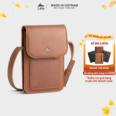 Túi Lata (Thời trang nữ đựng điện thoại - Túi đeo chéo da HN130)