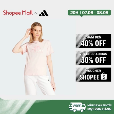 [Duy nhất 8.8 - VOUCHER 30%]adidas Phong cách sống Áo Thun Graphic Rằn Ri Nữ Hồng IY3434