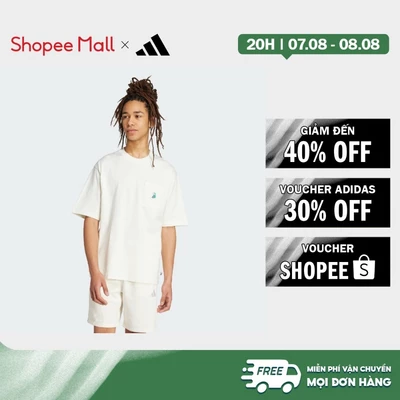 [Duy nhất 8.8 - VOUCHER 30%]adidas Phong cách sống Áo Thun Túi Đắp Graphic Chú Chó Đá Bóng Nam trắng JL9234