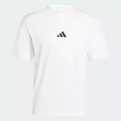 adidas Lifestyle Essentials Small Logo Single Jersey Tee Men White JF1092