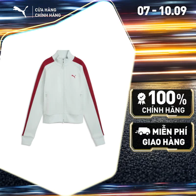 Áo Khoác Thời Trang PUMA Nữ T7 Jacket Cre De Mint-Garnet Glow Màu Xanh Lá