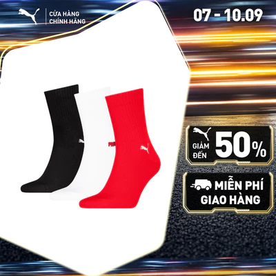 Bộ 3 Đôi Vớ Thời Trang PUMA Unisex Various Short Sock 3P AP red / white Màu Đỏ