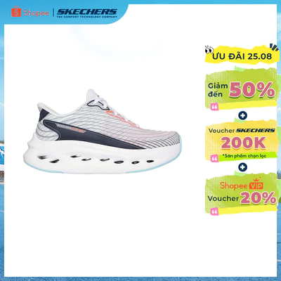 Giày Thể Thao Nữ Skechers Slip-ins Performance Max Cushioning Glide-Step Sapphire-129404-WMLT Air-Cooled Goga Mat