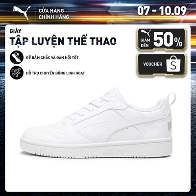 Giày Thể Thao PUMA Unisex Rebound v6 Low White-Cool Light Gray Màu Trắng
